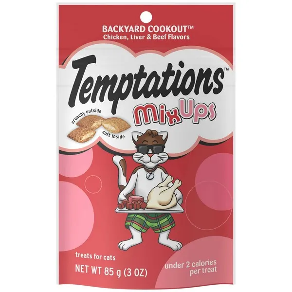 3 oz. Whiskas Temptations Mixups Backyard Cookout (Chicken/Liver/Beef) - Treats